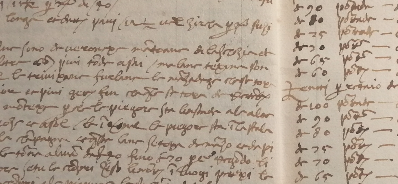 Manoscritto ricettario di pittura – doppia pagina